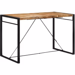 Cette table de bar en bois présente un charme vintage qui en fera un supplément distinctif à votre espace de vie. Bois de man ...