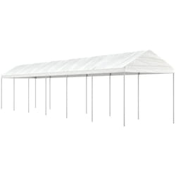 vidaXL Belvédère avec toit blanc 13,38x2,28x2,69 m polyéthylène