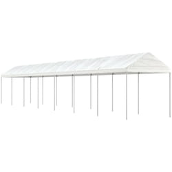 vidaXL Belvédère avec toit blanc 15,61x2,28x2,69 m polyéthylène