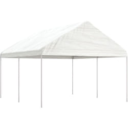 Vidaxl - Belvédère avec toit blanc 4,46x4,08x3,22 m polyéthylène