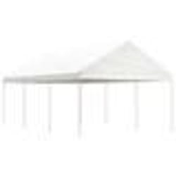 vidaXL Belvédère avec toit blanc 6,69x4,08x3,22 m polyéthylène