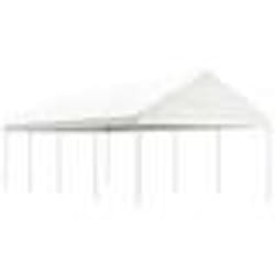 vidaXL Belvédère avec toit blanc 8,92x4,08x3,22 m polyéthylène