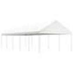 vidaXL Belvédère avec toit blanc 11,15x4,08x3,22 m polyéthylène