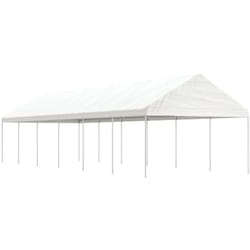 vidaXL Belvédère avec toit blanc 13,38x4,08x3,22 m polyéthylène