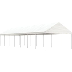 vidaXL Belvédère avec toit blanc 15,61x4,08x3,22 m polyéthylène