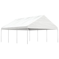 vidaXL Belvédère avec toit blanc 6,69x5,88x3,75 m polyéthylène