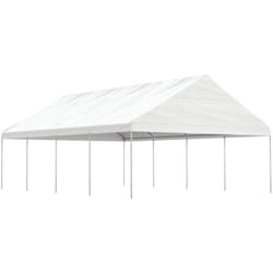 vidaXL Belvédère avec toit blanc 8,92x5,88x3,75 m polyéthylène