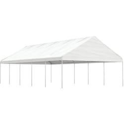 Vidaxl - Belvédère avec toit blanc 11,15x5,88x3,75 m polyéthylène