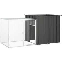 Vidaxl - Clapier Anthracite 200x91x100 cm Acier galvanisé