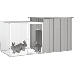 Vidaxl - Clapier Gris 200x91x100 cm Acier galvanisé