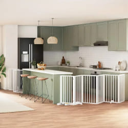 vidaXL Barrière 9 panneaux avec porte