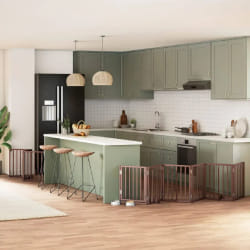 VIDAXL Barrière chien - 9 panneaux bois de peuplier