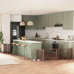 vidaXL Barrière pliable 12 panneaux bois marron