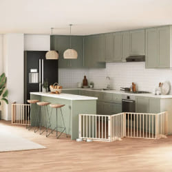 vidaXL Barrière 8 panneaux avec porte