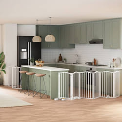 Barrière Pour Chien Porte Pliable 9panneaux Blanc Bois Peuplier Vidaxl