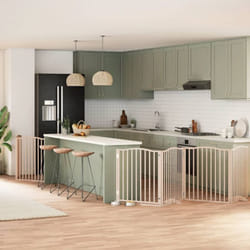 Barrière Pour Chien Avec Porte Pliable 6 Panneaux Bois Peuplier Vidaxl