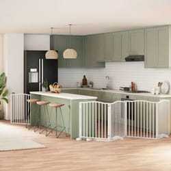 Barrière Pour Chien Porte Pliable 6panneaux Blanc Bois Peuplier Vidaxl