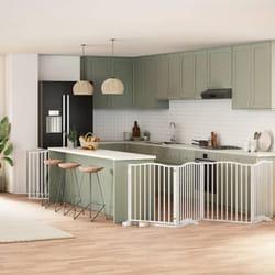 Barrière Pour Chien Porte Pliable 10 Panneaux Bois De Peuplier Vidaxl