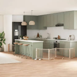 vidaXL Barrière chien 8 panneaux - Peuplier