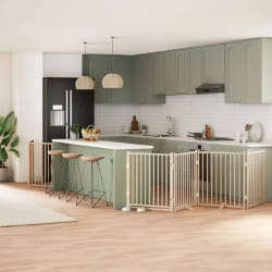 vidaXL Barrière 6 panneaux avec porte