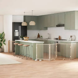VIDAXL Barrière chien - 8 panneaux bois de peuplier