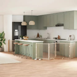 vidaXL Barrière pour chien 10 panneaux bois de peuplier
