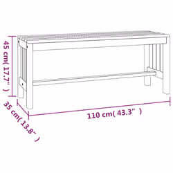 VidaXL 363288 banc de jardin Bois - Vue supplémentaire 6