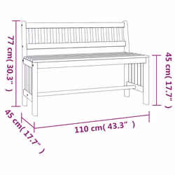 VidaXL 363290 banc de jardin Bois - Vue supplémentaire 6