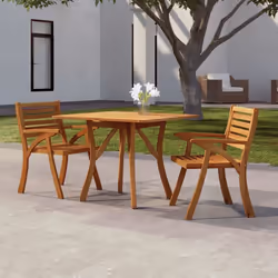Détendez-vous et profitez d'un bon thé et repas avec votre famille et vos amis autour de cette table de jardin classique en b ...