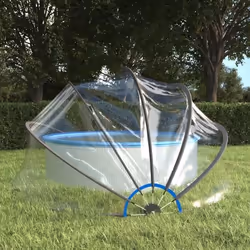 vidaXL Dôme de piscine rond 406x203 cm PVC