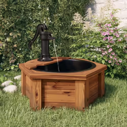 Description générale Cette fontaine à eau en bois est un excellent ajout à votre arrière-cour, patio ou jardin, transformant  ...