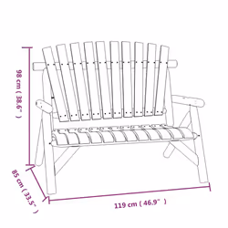 VidaXL 363347 banc de jardin Bois - Vue supplémentaire 6
