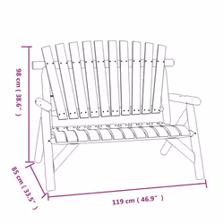 VidaXL 363348 banc de jardin Bois - Vue supplémentaire 6
