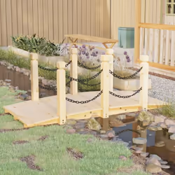 Ajoutez une touche de charme romantique à votre jardin avec ce pont de jardin en bois ! Il est construit pour être un endroit ...