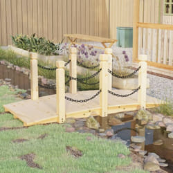 Vidaxl - Pont de jardin avec garde-corps en chaîne bois massif épicéa