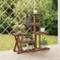 vidaXL Support à fleurs 95x25x96 cm bois massif de sapin