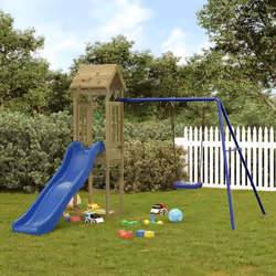Vous voulez donner à vos enfants la liberté de jouer à la maison ? Cet ensemble de jeu d'extérieur en bois transforme votre j ...