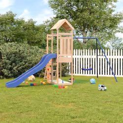 Vous voulez donner à vos enfants la liberté de jouer à la maison ? Cet ensemble de jeu d'extérieur en bois transforme votre j ...