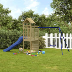vidaXL Aire de jeux bois de pin imprégné