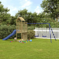 vidaXL Aire de jeux en bois de pin imprégné