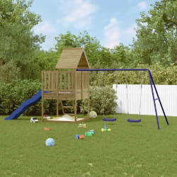 vidaXL Aire de jeux d'extérieur - Bois de Pin Imprégné
