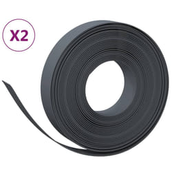 vidaXL Bordures de jardin 2 pcs gris 10 m 10 cm polyéthylène