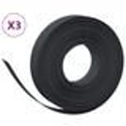 vidaXL Bordures de jardin 3 pcs noir 10 m 10 cm polyéthylène