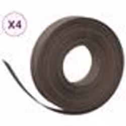 vidaXL Bordures de jardin 4 pcs marron 10 m 10 cm polyéthylène