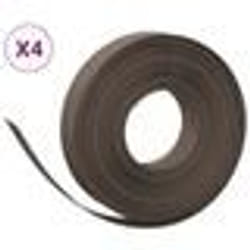 vidaXL Bordures de jardin 4 pcs marron 10 m 10 cm polyéthylène