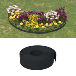 vidaXL Bordures de jardin 5 pcs noir 10 m 15 cm polyéthylène