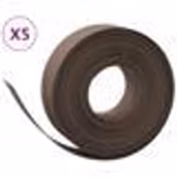 vidaXL Bordures de jardin 5 pcs marron 10 m 15 cm polyéthylène