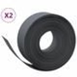 vidaXL Bordures de jardin 2 pcs gris 10 m 20 cm polyéthylène