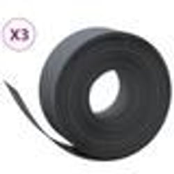 vidaXL Bordures de jardin 3 pcs gris 10 m 20 cm polyéthylène
