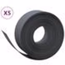 vidaXL Bordures de jardin 5 pcs gris 10 m 20 cm polyéthylène